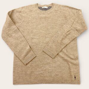 Smartwool 100% Merino Wool Men's Medium Brown Knit Crewneck Pullover Sweater